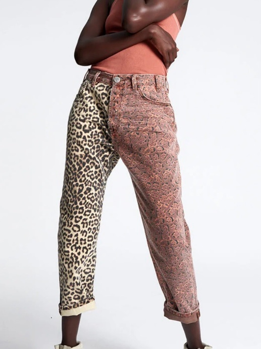 One Teaspoon Animal Saga Bandit Relaxed Straight Leg Crop Plus Size Jeans 27